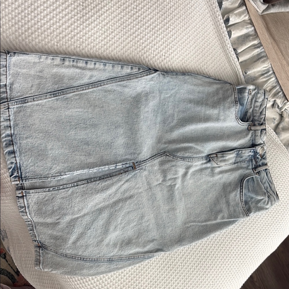 Maje Blue Relaxed Fit Cropped Jeans